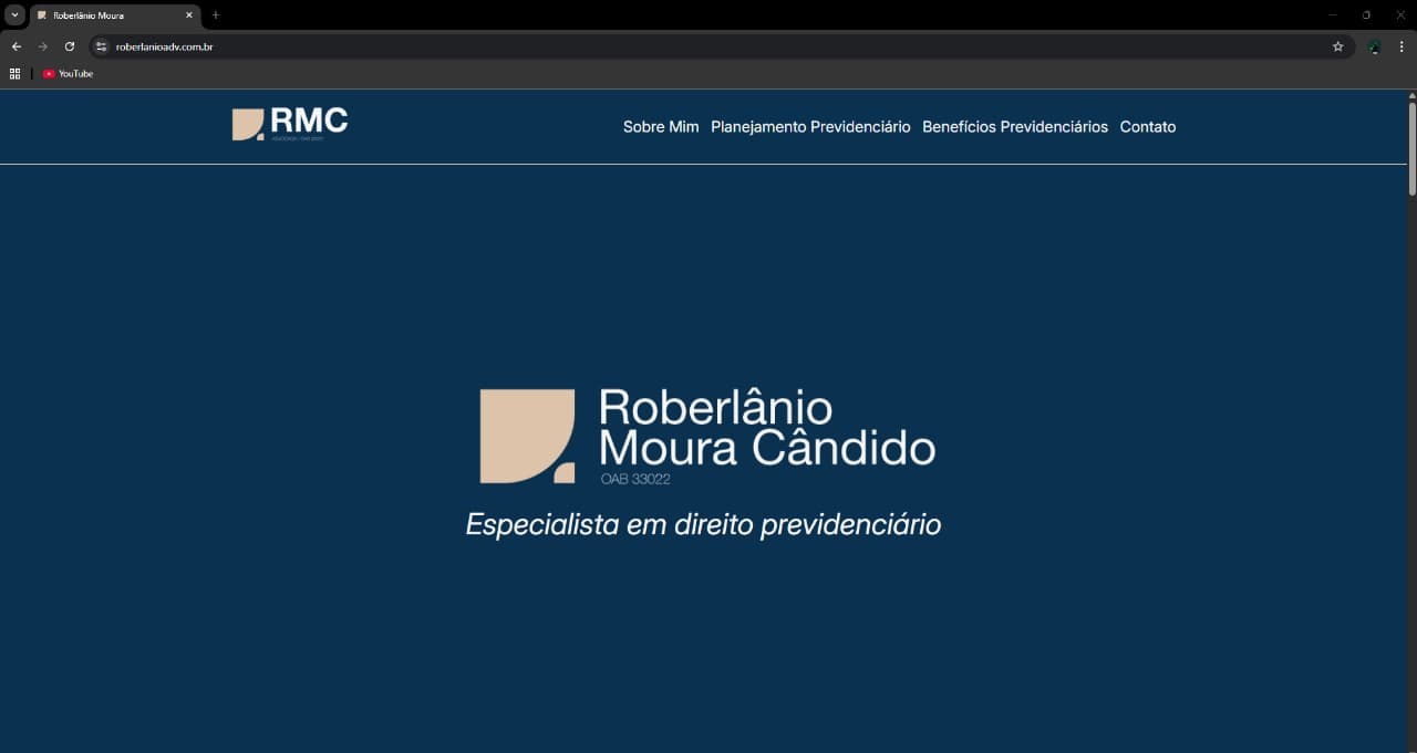 Thumbnail do projeto Website Profissional – Roberlanio Advogados